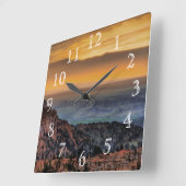 Horloge Carrée Lever de soleil au canyon de Bryce (Angle)