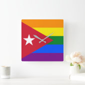 Horloge Carrée LGBT Cuba (Maison)