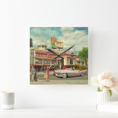 Horloge Carrée L'Hitchhickers (Maison)