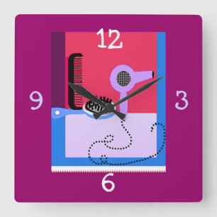 Horloge Carrée L'horloge du coiffeur