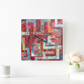 Horloge Carrée L'horloge murale de l'entrepôt (Maison)