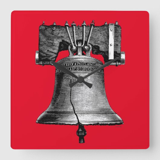 Horloge Carrée Liberty Bell, 19ème siècle (Recto)