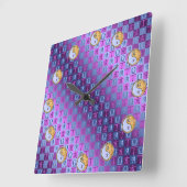 Horloge Carrée Libra & Fire Boar (Angle)