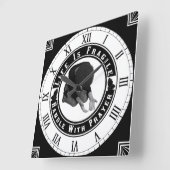 Horloge Carrée Life Is fragile Handle With Prayer (Angle)