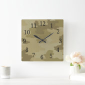 Horloge Carrée Light camouflage Square Clock (Maison)