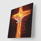 Horloge Carrée Light shines (Angle)