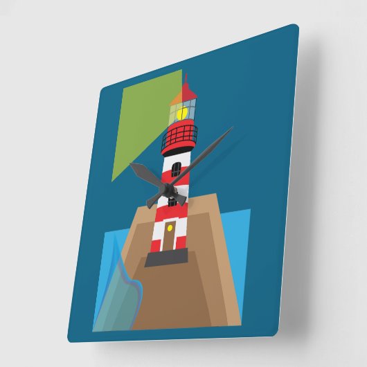 Horloge Carrée Lighthouse (Angle)