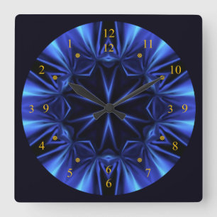 Horloge Carrée Ligne de temps bleue V1 ~ Machine de temps ~