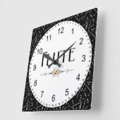 Horloge Carrée Ligne décorative Flute (Angle)