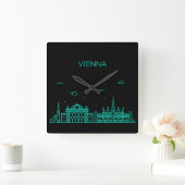 Horloge Carrée ligne d'horizon de Rotterdam (Maison)