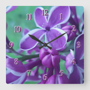 Horloge Carrée Lilac variété de couleurs 