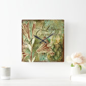 Horloge Carrée Lillium Candidum (Maison)