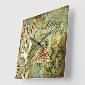 Horloge Carrée Lillium Candidum (Angle)