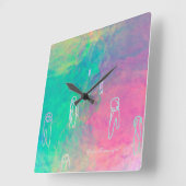 Horloge Carrée L'illusion de Takuroman (Angle)