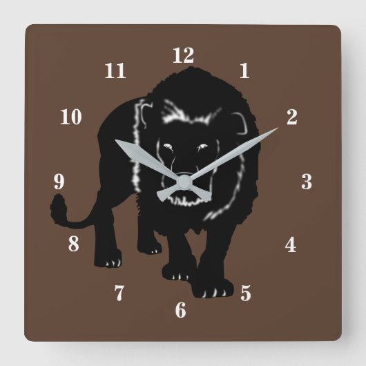 Horloge Carrée Lion (Recto)