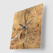 Horloge Carrée Lion (Angle)