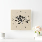 Horloge Carrée Lion - (Maison)