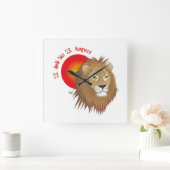 Horloge Carrée Lion (Maison)