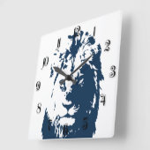 Horloge Carrée Lion (Angle)