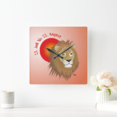 Horloge Carrée Lion (Maison)