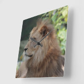 Horloge Carrée Lion 035 (Angle)