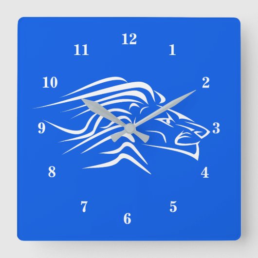 Horloge Carrée Lion Clock (Recto)