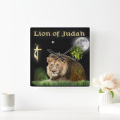 Horloge Carrée lion de Juda (Maison)