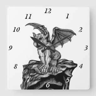 Horloge Carrée Little Golem Gargoyle