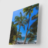 Horloge Carrée Littoral tropical 2 (Angle)