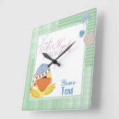 Horloge Carrée Live For Today Wall Clock (Angle)