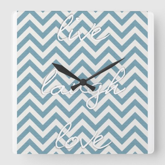 Horloge Carrée Live, Laugh & Love (Recto)