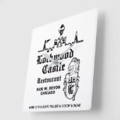 Horloge Carrée Lockwood Castle Restaurant, Chicago, IL (Angle)