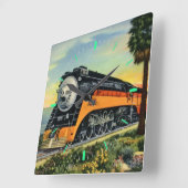 Horloge Carrée Locomotive de Streamlined (Angle)