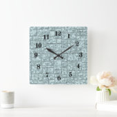 Horloge Carrée Loft, grey blue (Maison)