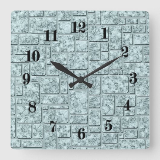 Horloge Carrée Loft, grey blue (Recto)