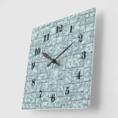 Horloge Carrée Loft, grey blue (Angle)