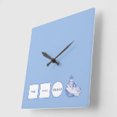 Horloge Carrée Logo (Angle)