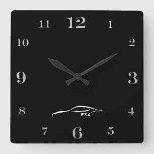 Horloge Carrée Logo blanc de traçage du Scion FRS