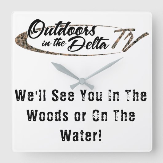 Horloge Carrée Logo Camo (Recto)