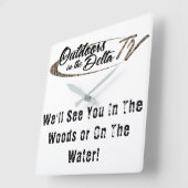 Horloge Carrée Logo Camo (Angle)