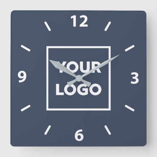Horloge Carrée Logo commercial de Bold Custom (Recto)