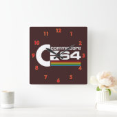 Horloge Carrée Logo de l'ordinateur Commodore C64 cool (Maison)