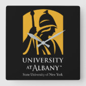Horloge Carrée Logo de l'Université d'Albany (Recto)