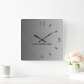 Horloge Carrée LOGO DE YOUR COMPANY, personalized,add your text (Maison)