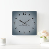 Horloge Carrée LOGO DE YOUR COMPANY, personalized,add your text (Maison)