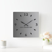 Horloge Carrée LOGO DE YOUR COMPANY, personalized,add your text (Maison)
