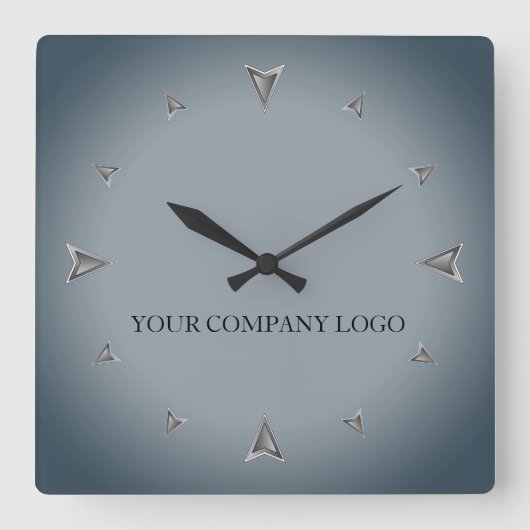 Horloge Carrée LOGO YOUR COMPANY, personalized, add your text lar (Recto)