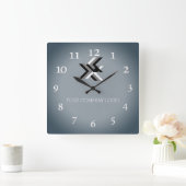 Horloge Carrée LOGO YOUR COMPANY, personalized, add your text lar (Maison)
