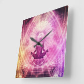 Horloge Carrée Loi de l'Attraction (Angle)