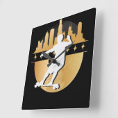 Horloge Carrée Longboard Downhill, Urban & Lifestyle (Angle)